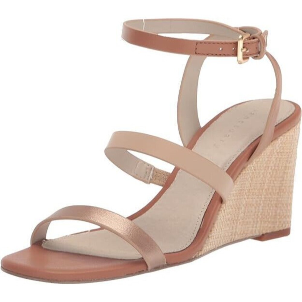 NEW IN BOX Sanctuary Women's Wink Wedge Sandal Nude/Metallic Nude 10M